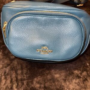 Coach Navy Leather Crossbody Bag